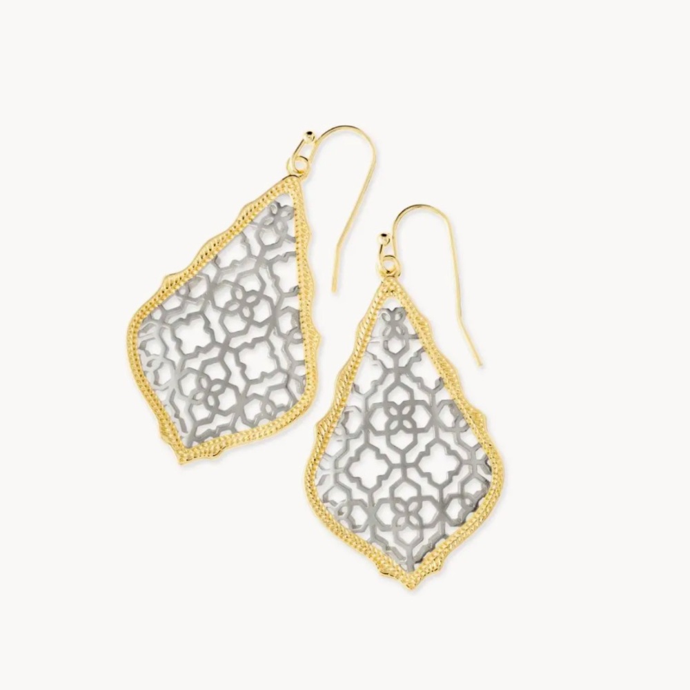 Kendra Scott Addie Drop Earrings in Gold/Rhodium